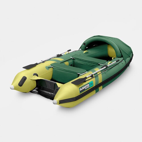 Надувная лодка GLADIATOR E350PRO зелено-оливковый