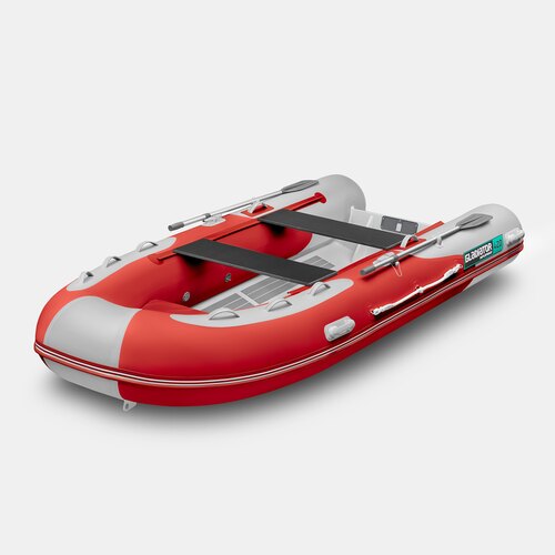 Надувная лодка RIB GLADIATOR AL 420 красно-белый (СПб)
