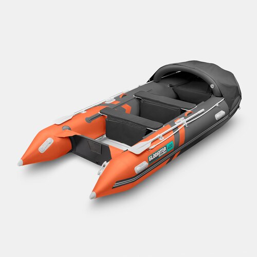 Надувная лодка GLADIATOR C400AL оранжево-темносерый