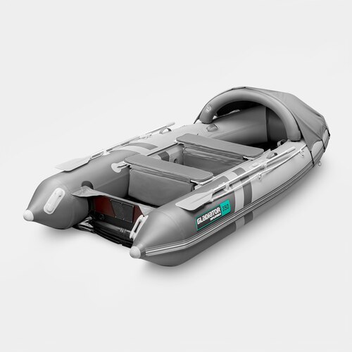 Надувная лодка GLADIATOR E350PRO светло-темносерый
