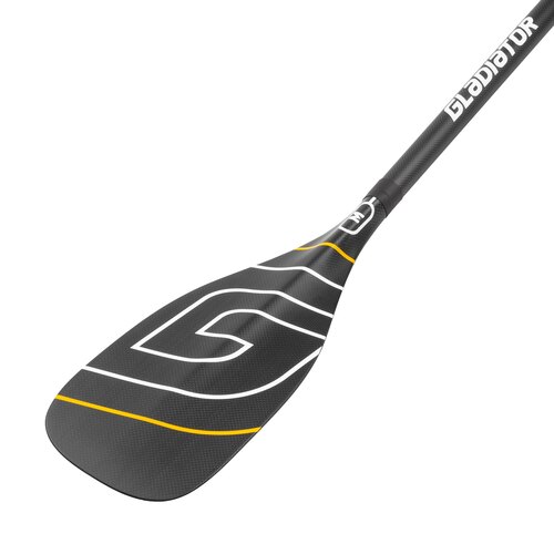 SUP весло Gladiator Sport Carbon black/black-yellov 2-части, лопатка M